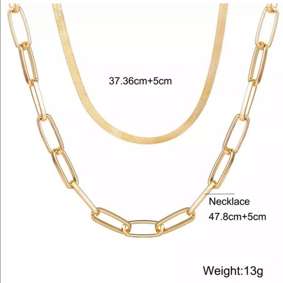 2LaYer Yellow GP 5mm High Polish Chain Necklace - Picture 4 of 8